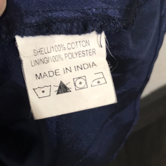 eShakti Navy Blue Eiffel Tower Embroidered A-Line Dress size S - Picture 14 of 14